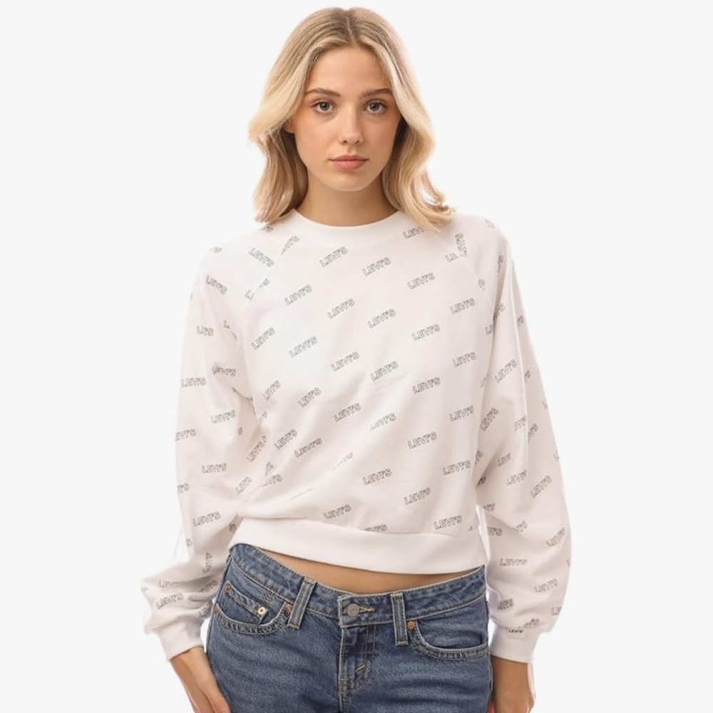Levi’s Vintage Raglan Sweatshirt White - Picture 10 of 12